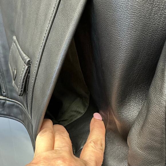 NWT Ted Baker London Men’s Ovine Leather CARVE Biker Jacket Blk Sz XL MSRP $1095 - Picture 13 of 17